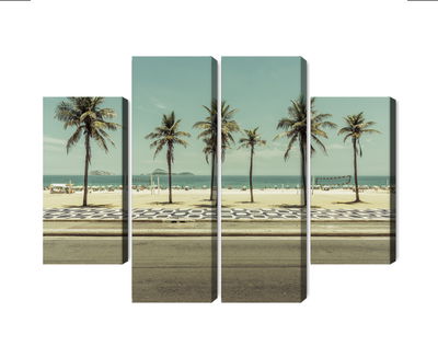 Ljuddämpande tavla - Palm trees on the ipanema