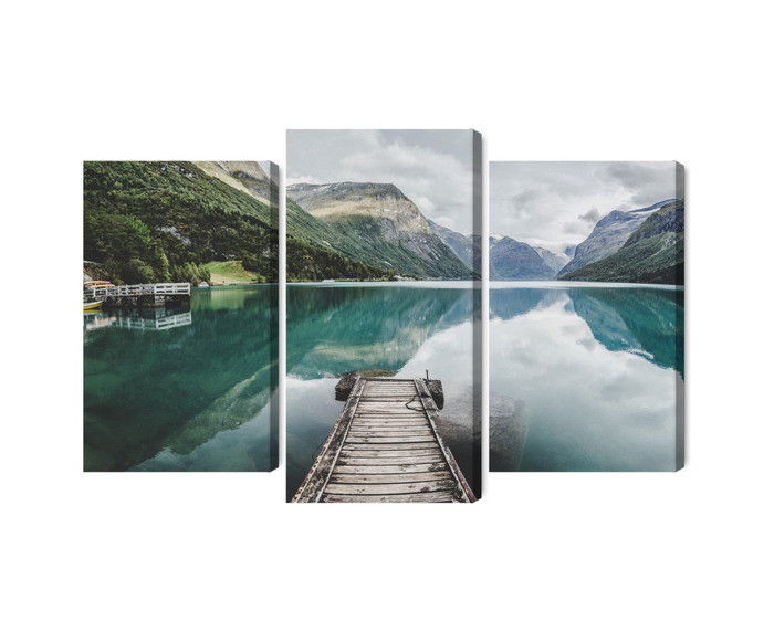 Ljuddämpande tavla - View of the lovatnet lake