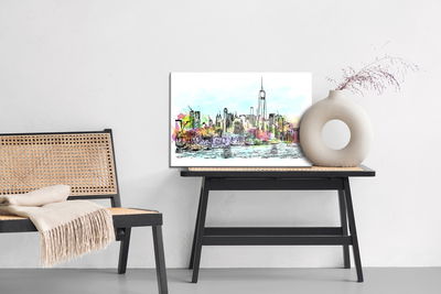 Ljuddämpande tavla - New York city panorama