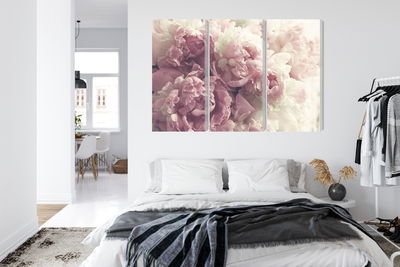 Ljuddämpande tavla - Peonies in shades of pink