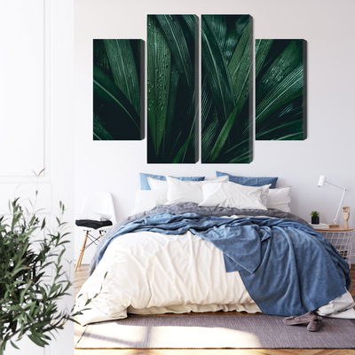 Ljuddämpande tavla - Dark green leaves on a macro