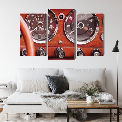 Ljuddämpande tavla - Counters in a retro car