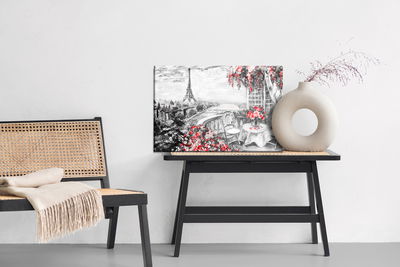 Ljuddämpande tavla - Cafe in Paris