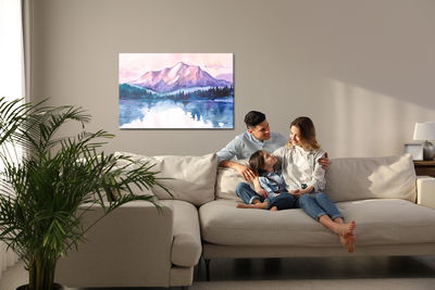 Ljuddämpande tavla - Picturesque mountain