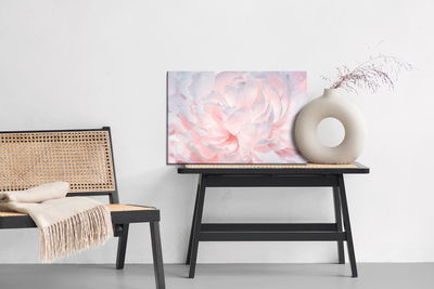 Ljuddämpande tavla - Peonies in drops of water