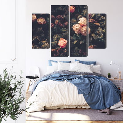 Ljuddämpande tavla - Pastel roses in vintage style