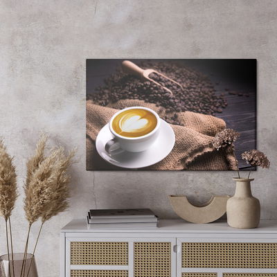 Ljuddämpande tavla - A cup of latte coffee