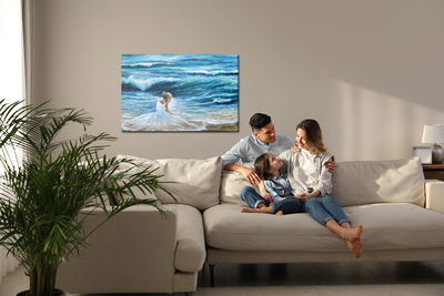 Ljuddämpande tavla - Dancer at the seaside