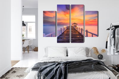 Ljuddämpande tavla - Sunset over the pier