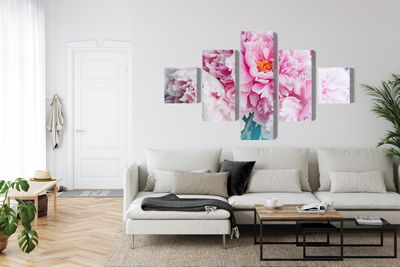 Ljuddämpande tavla - 3d peony bouquet