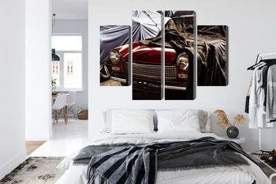 Ljuddämpande tavla - Italian retro car covered