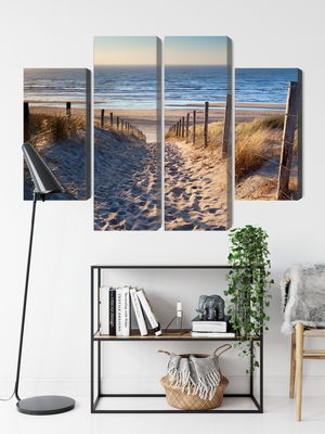 Ljuddämpande tavla - North sea beach 3d