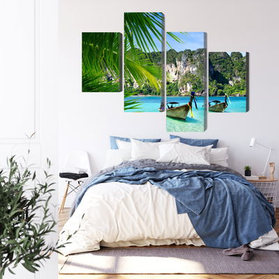 Ljuddämpande tavla - Tropical landscape 3d