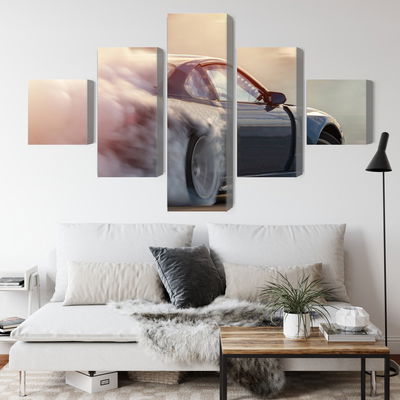 Ljuddämpande tavla - Sports car in a cloud