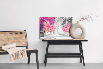 Ljuddämpande tavla - Cherry blossoms painted