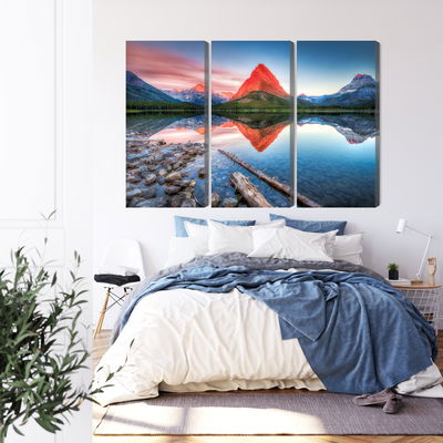 Ljuddämpande tavla - Swiftcurrent lake in the Usa