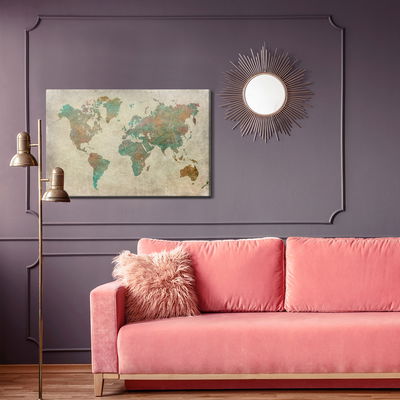 Ljuddämpande tavla - Vintage world map