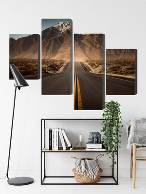 Ljuddämpande tavla - Road to the mountains 3d