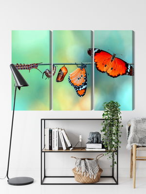 Ljuddämpande tavla - Colorful caterpillars