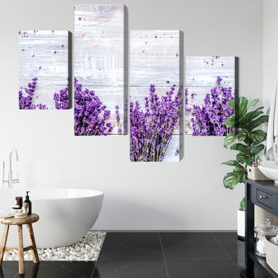 Ljuddämpande tavla - Lavender flowers on a rustic