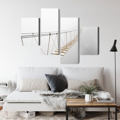 Ljuddämpande tavla - Hanging bridge in the fog