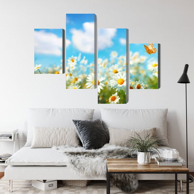 Ljuddämpande tavla - 3d daisy field