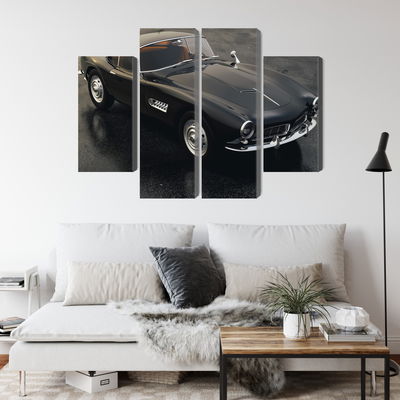 Ljuddämpande tavla - Vintage black sports car