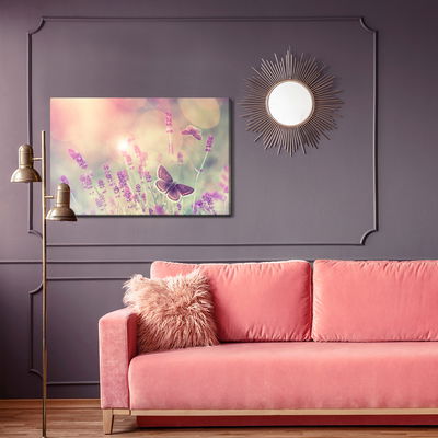 Ljuddämpande tavla - Butterflies and lavender