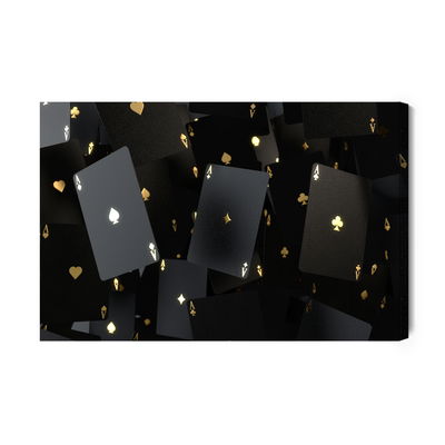 Ljuddämpande tavla - Floating black cards