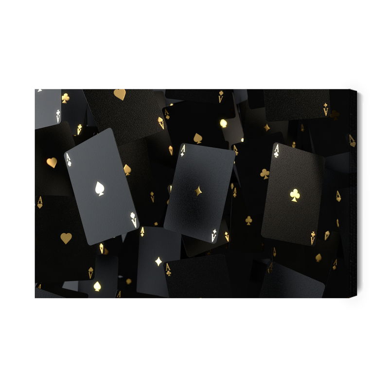 Ljuddämpande tavla - Floating black cards