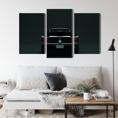 Ljuddämpande tavla - Vintage black muscle car