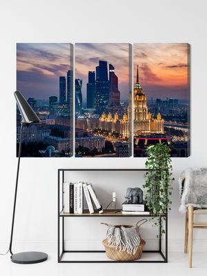 Ljuddämpande tavla - Aerial view of the moscow