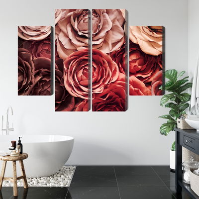 Ljuddämpande tavla - Colorful flowers close up 3d