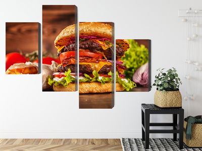 Ljuddämpande tavla - Homemade hamburger