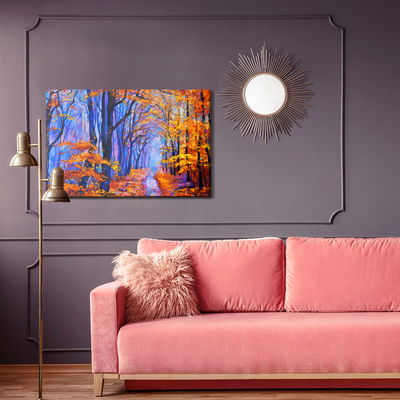 Ljuddämpande tavla - Blue-orange forest