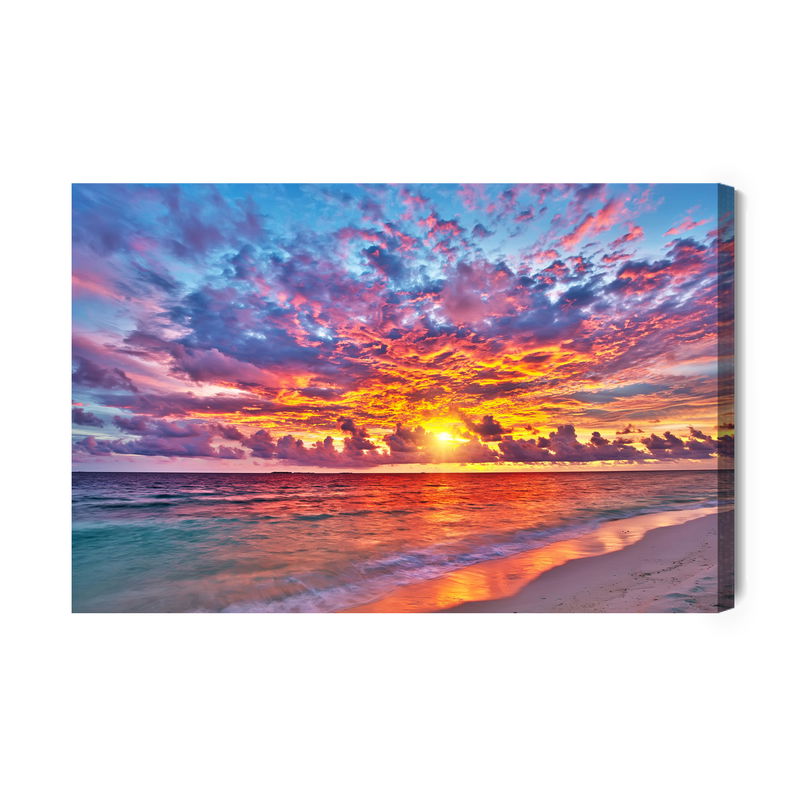 Ljuddämpande tavla - Sunset by the sea