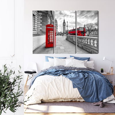 Ljuddämpande tavla - Red phone booth in London