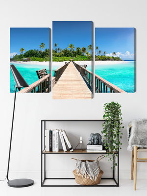 Ljuddämpande tavla - 3d pier in the maldives