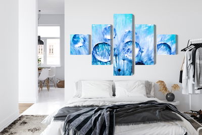 Ljuddämpande tavla - Dew drops on dandelion seeds