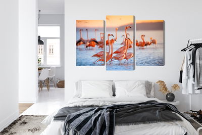 Ljuddämpande tavla - A flock of flamingos