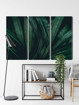 Ljuddämpande tavla - Dark green leaves on a macro