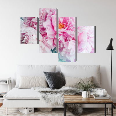 Ljuddämpande tavla - 3d peony bouquet