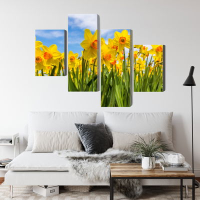 Ljuddämpande tavla - Daffodil field 3d