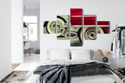 Ljuddämpande tavla - Stylish vintage car wheels