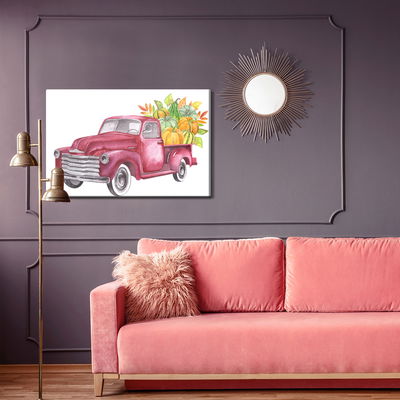 Ljuddämpande tavla - Retro vegetable truck