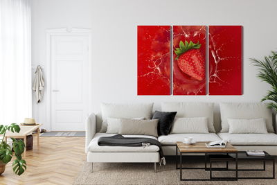 Ljuddämpande tavla - Juicy strawberry