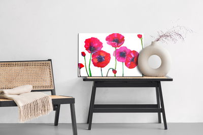 Ljuddämpande tavla - Beautiful watercolor poppies