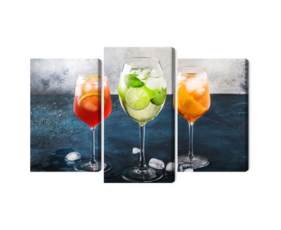 Ljuddämpande tavla - Glasses with summer cocktails