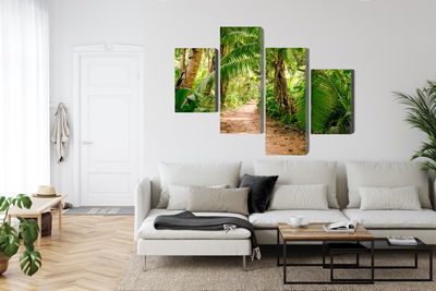 Ljuddämpande tavla - Path in a tropical 3d forest