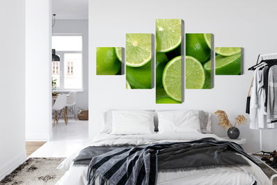 Ljuddämpande tavla - Lime halves